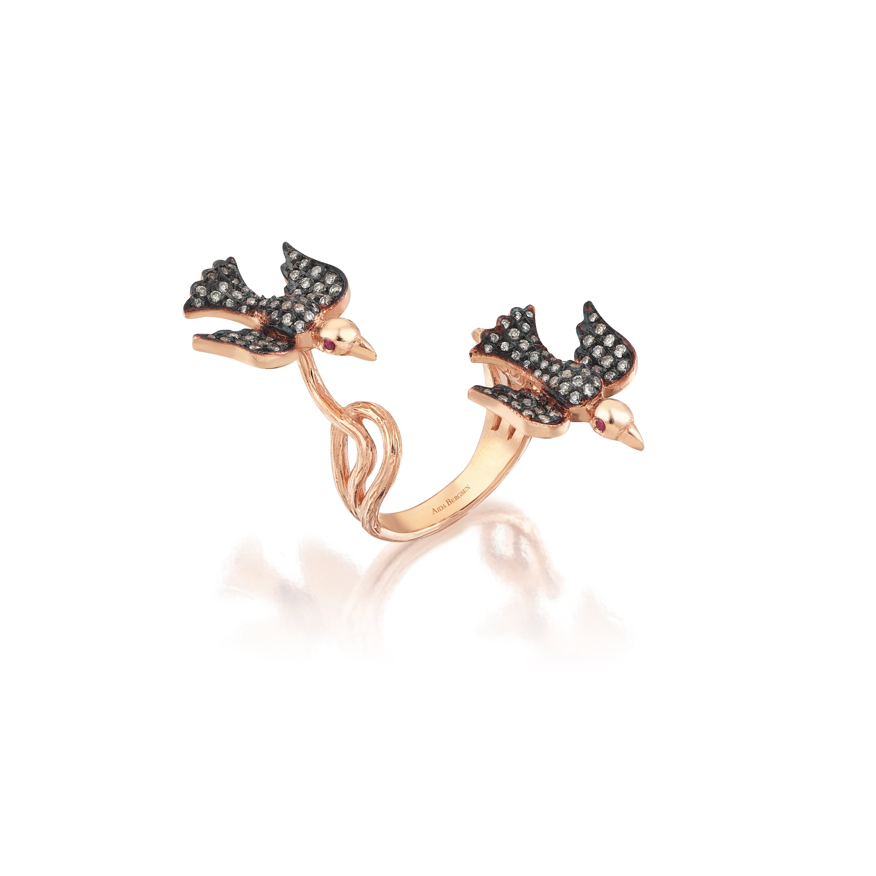 Black Duo Flock Ring – Aida Bergsen