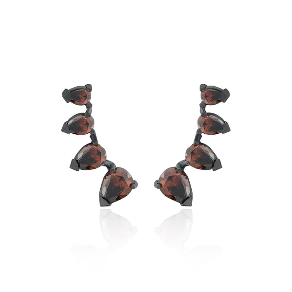 Brown Crystal Earrings