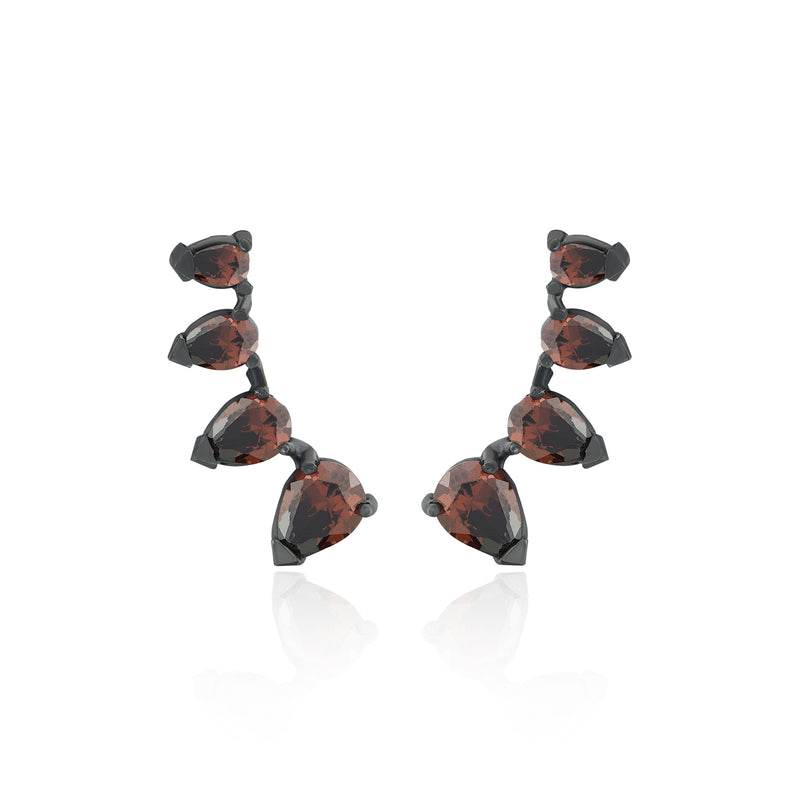 Brown Crystal Earrings
