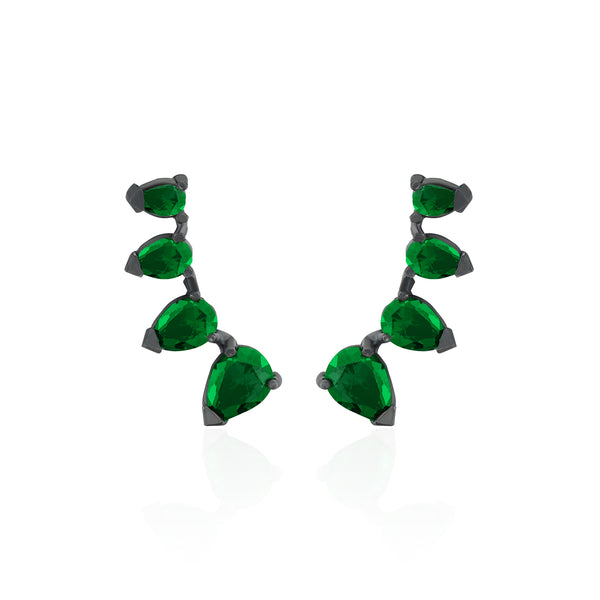 Green Crystal Earrings