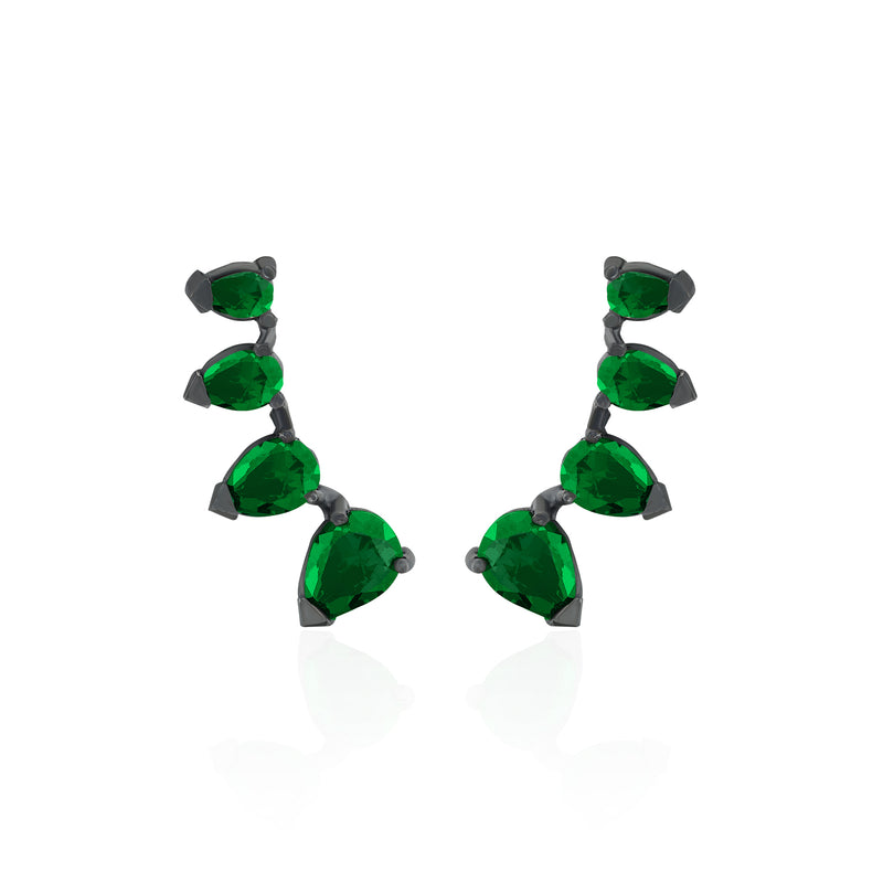Green Crystal Earrings