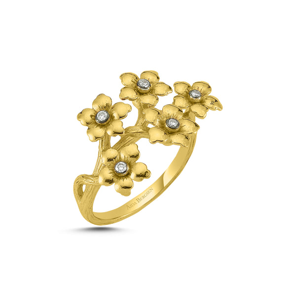 Yellow Forget me Not Ring