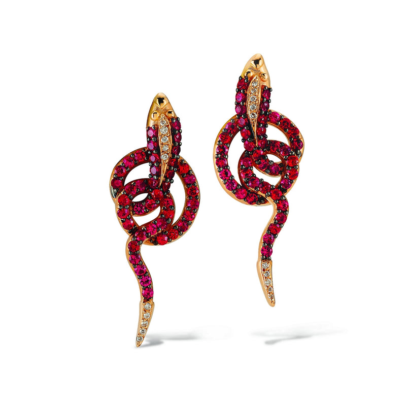 Pink Baby Danse Serpentine Earrings