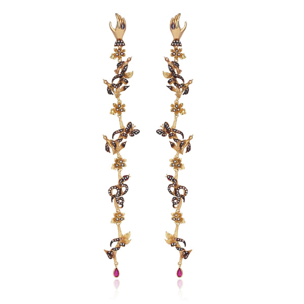 Ruby “Long Story” Earrings