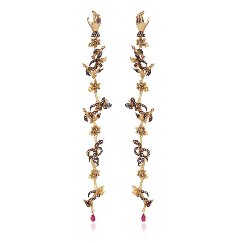 Ruby “Long Story” Earrings