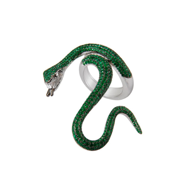 Green "Danse Serpentine" Ring