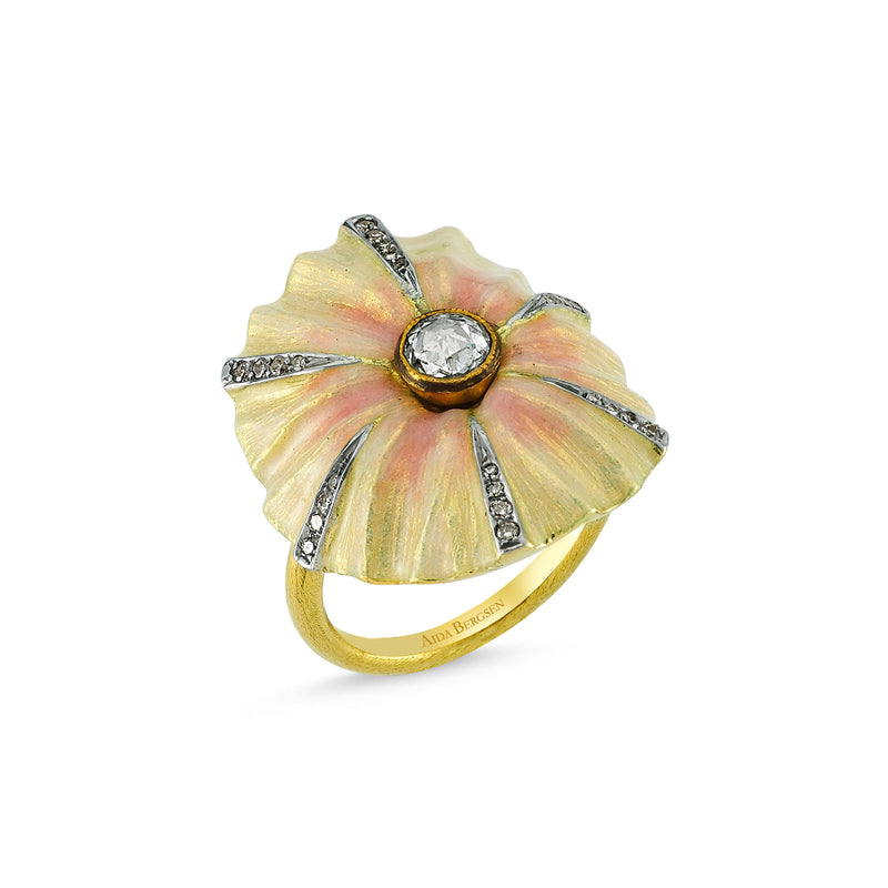 Pearly Convolvulus Blossom Ring