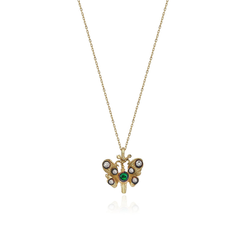 Polka Butterfly Necklace