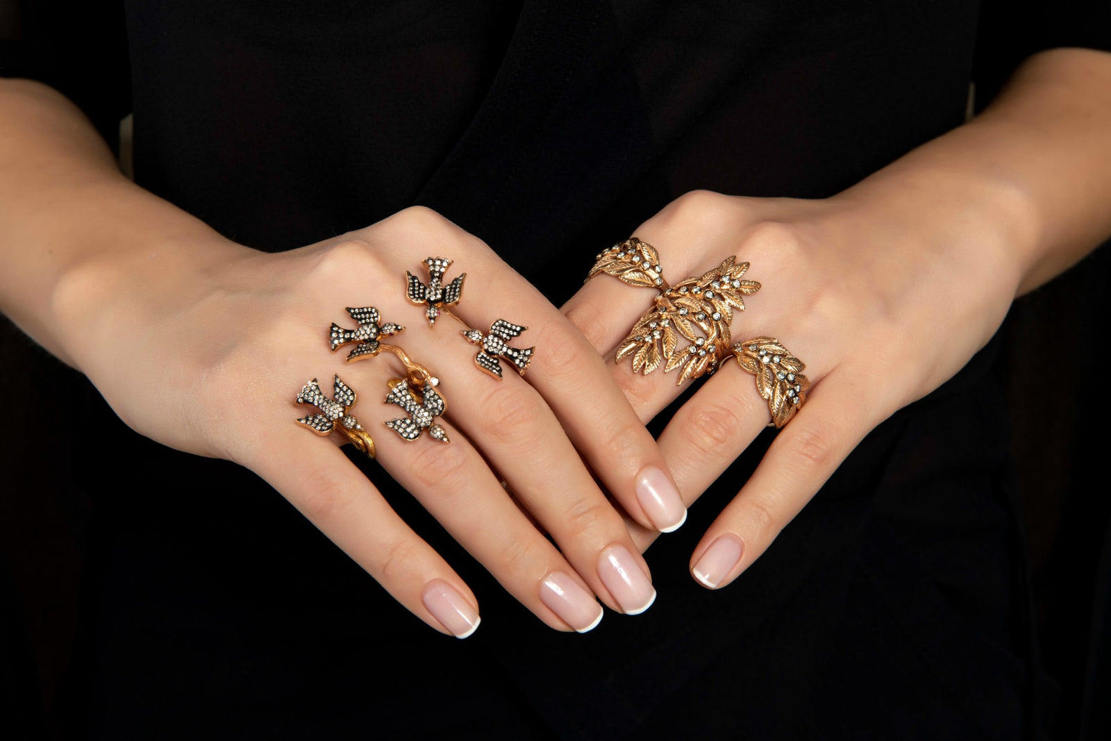 Black Duo Flock Ring – Aida Bergsen